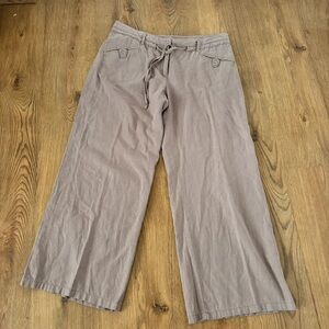 next Wide-Leg Drawstring Chinos in Taupe